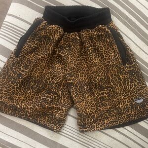 Adidas Brown Leopard Print Shorts
